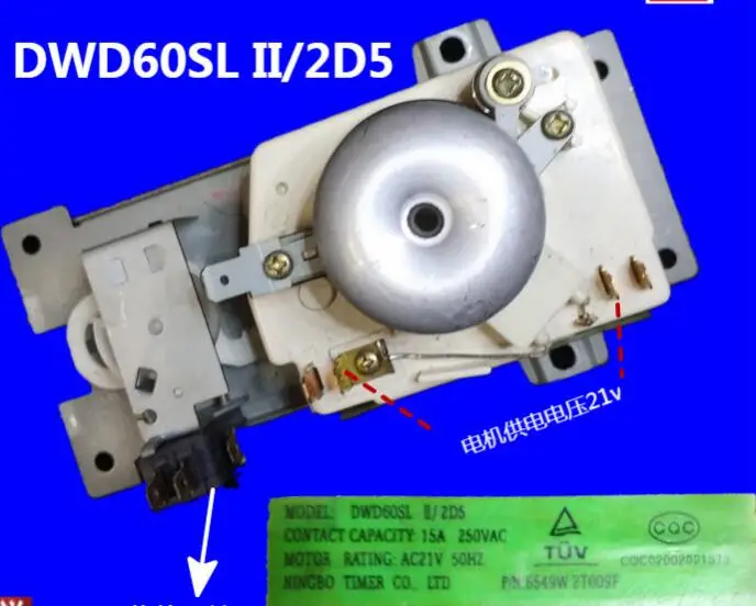Parte o Interruptor do Temporizador o Forno de Microondas Usado 2d5 21 v Dwd60slii –