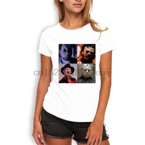 Jason Freddy Leatherface Michael Myers Ladies New T-ShirtCool Casual pride t shirt men Unisex Fashion tshirt free shipping | Мужская