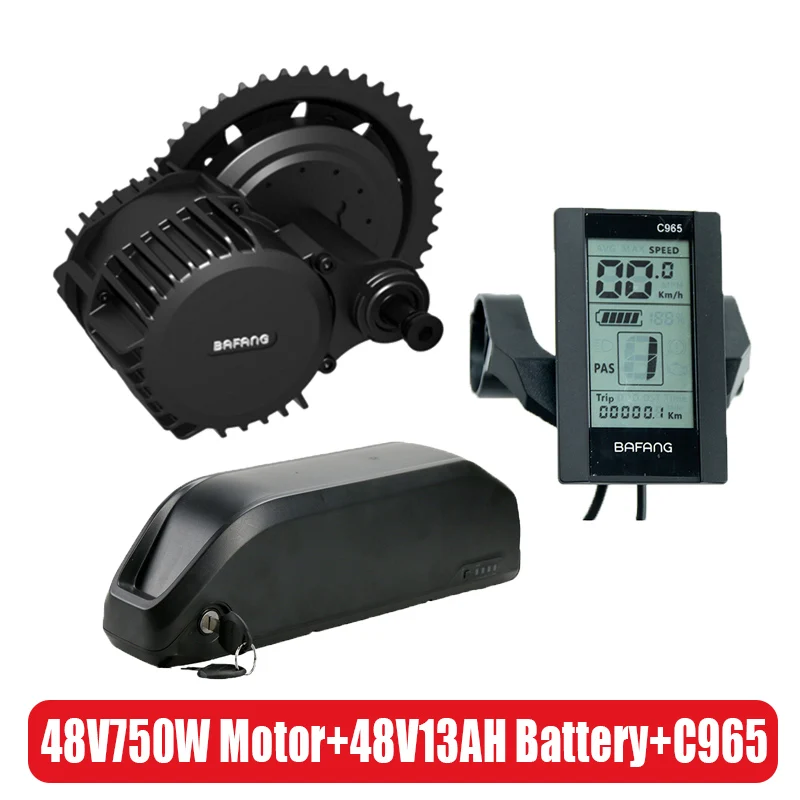 48V750W 48V13AH C965 BBS02B 48V 750W Bafang середине приводной двигатель с Батарея 48V13AH 17.5AH комплект для переоборудования электрического велосипеда весело BBS02 Байк, способный преодолевать Броды конверсионный набор - Цвет: 48V750W 48V13AH C965