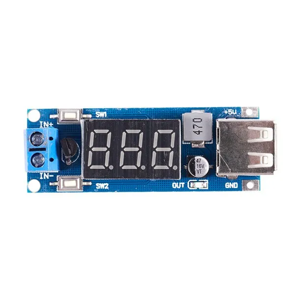 Новый DC-DC 4 5-40 V до 5V 2A понижающий светодиодный вольтметр USB модуль преобразователя