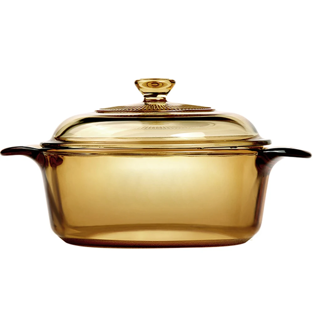 Прозрачная стеклянная суповая кастрюля кухонная посуда домашняя прозрачная 1 2 5