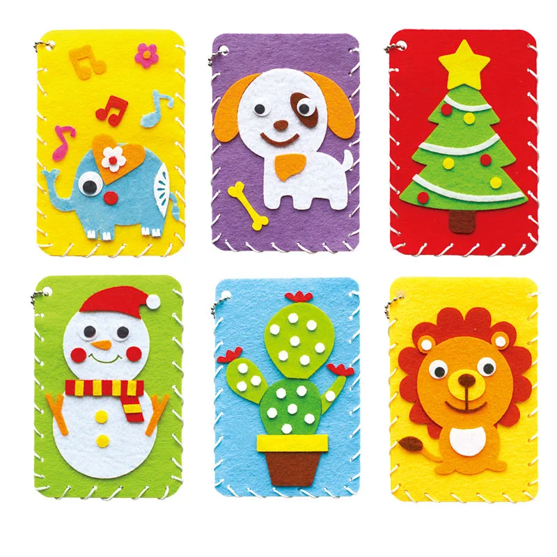 kindergarten lots arts crafts diy toys Puzzle Card Pack crafts kids educational for children's toys girl/boy christmas gift 1891