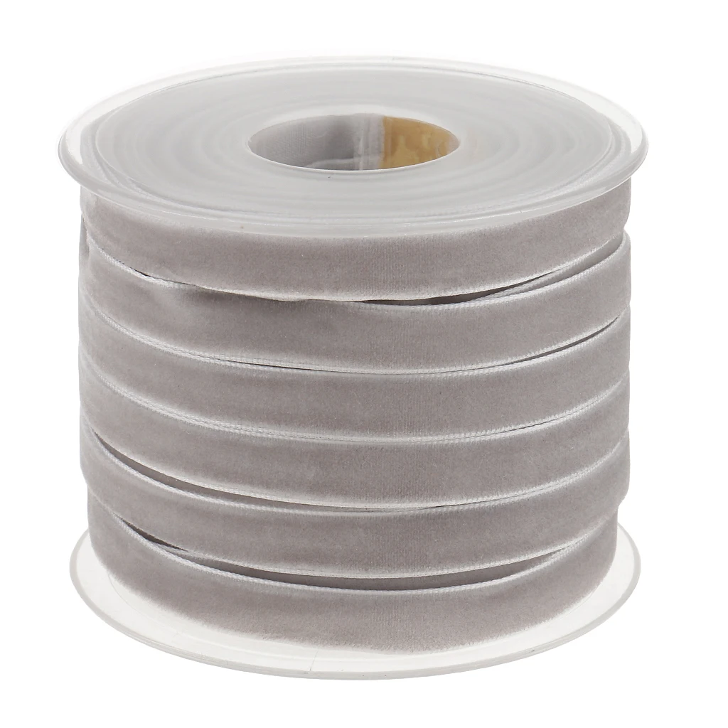 20 Yard 10mm Wide Velvet Ribbon Roll For Wedding Party Decoration Crafts