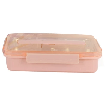 

5 Grid Stainless Steel Lunch Box with Spoon Leak-Proof Bento Box Dinnerware Plate Adult Children Student Food Container Large Ca