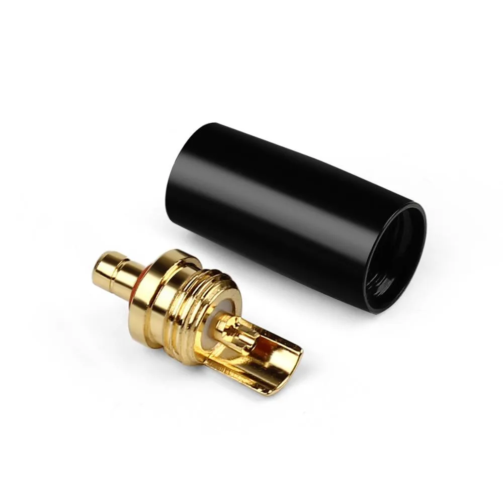 2 pair Headphone Pin Jack For IPX UE6 UE6Pro Hifi Earphone Audio Connector Copper Gold Plated Headphones Adapter Silver Black