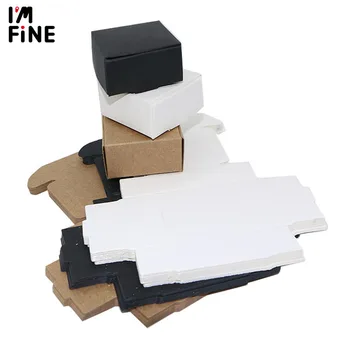 

50pcs/lot, Black/White kraft Paper Box, Handmade Soap Box, Jewelry or Cake party favor box, Lowest price!