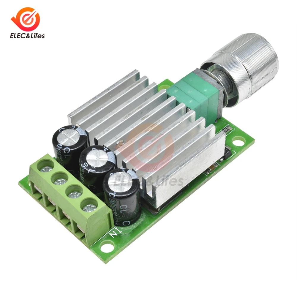 DC 12V-30V 6V 12V 24V 30V 10A PWM DC Motor Speed Controller Governor Heat Sink Speed Regulator LED Dimming Dimmer Control