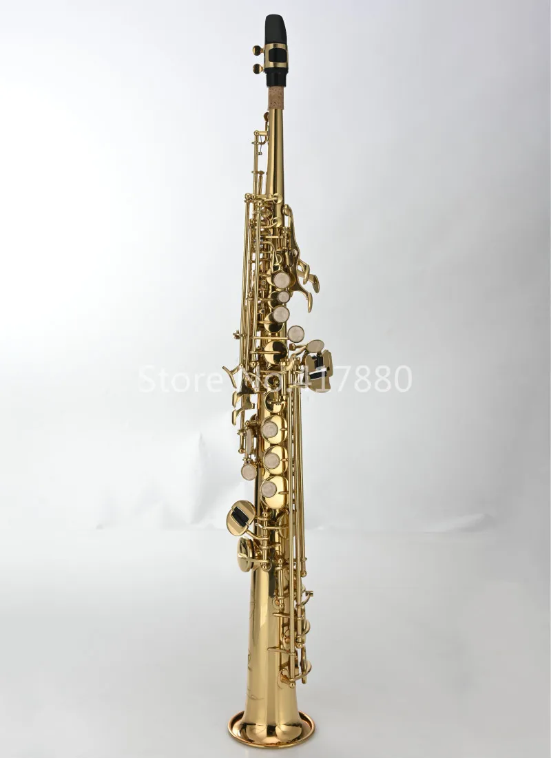 New MARGEWATE Soprano Straight Pipe B Flat High Quality Saxophone Brass Gold Lacquer Surface Sax with Mouthpiece Accessories | Спорт и