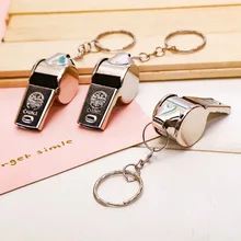 Низкая цена металлический свисток судьи свисток брелок галстук Коу Шао покрытый край шесть шрифт