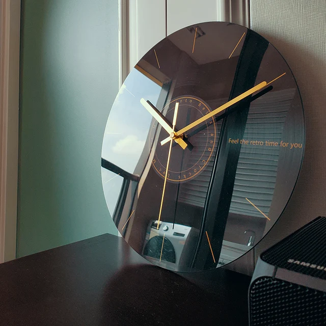 Luxury Glass Wall Clock Modern Silent Creative Watch Wall Clocks Home Deocr Living Room Kitchen Big Clock Reloj Cocina Gift B