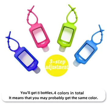 

10PCS 60ml Silicone Hand Gel Holder Portable Safe Gel Holder Travel Bottle