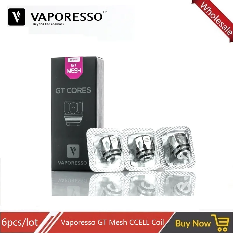 Испаритель Vaporesso GT CCELL2 6 шт./лот Ом сетка 0 18 для испарителя бак вейпа Polar Luxe Cascade One