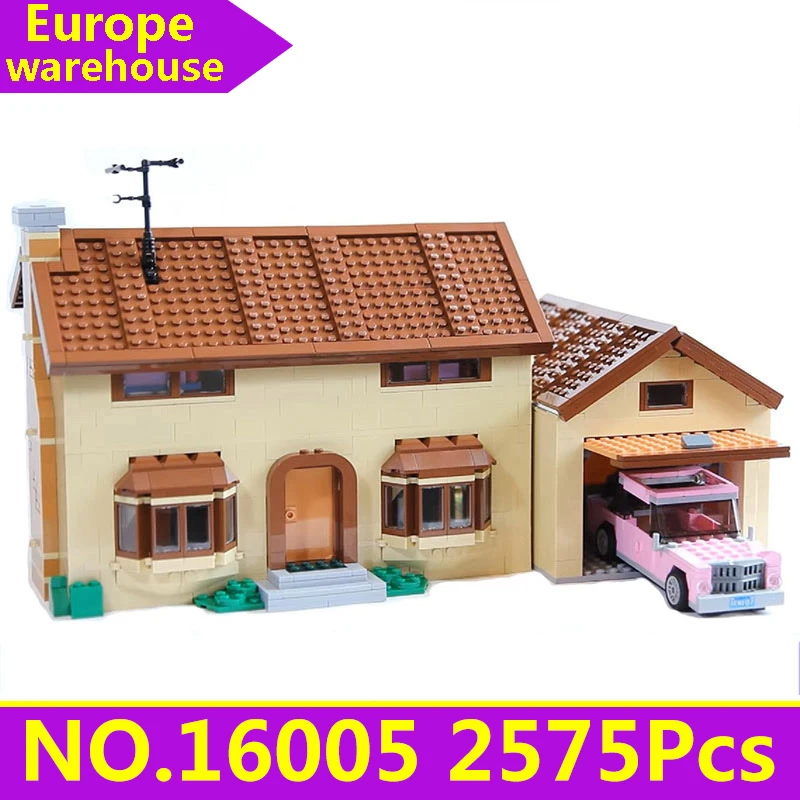 Lepinblocks King Bricks Симпсоны дом 16005 Набор строительных блоков 71006 с фигуркой киноархитектура Рождественский подарок детские игрушки