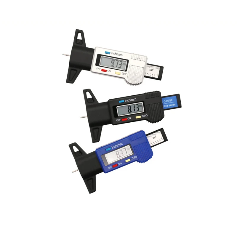 Digital Car Tyre Tire Tread Depth Gauge Meter Measurer Tool Caliper Thickness Gauges Tread Brake Pad Shoe Tire Monitoring System
