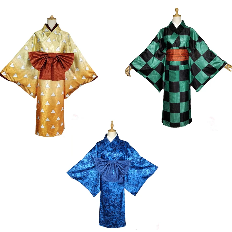 

Костюм для косплея Hashibira Inosuke Agatsuma Zenitsu Kamado Tanjirou, Рождественский костюм на Хэллоуин