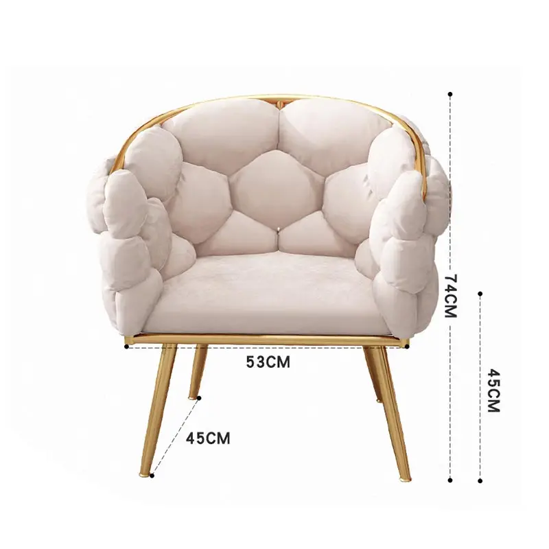 Nordic Ins Leisure Single Sofa Chairs Light luxury Net Red Girl bedroom Chair Nail Salon Makeup Chair Creative Bedroom Chair 6