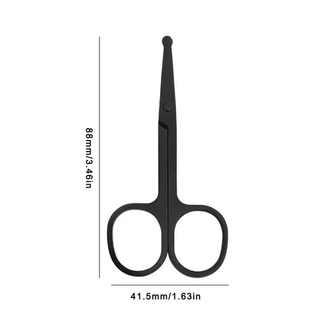 Hair Scissors Lightweight Stainless Steel Pointed Round Head Beauty Trimmer Nose Hair Trimmer Ergonomics Nose Hair Cutter