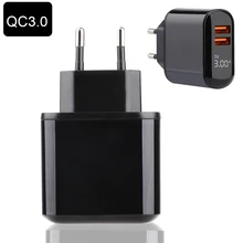 3,0 USB зарядное устройство светодиодный дисплей Быстрая зарядка зарядное устройство для мобильного телефона QC 3,0 PD для iPhone Xiaomi samsung huawei EU Plug