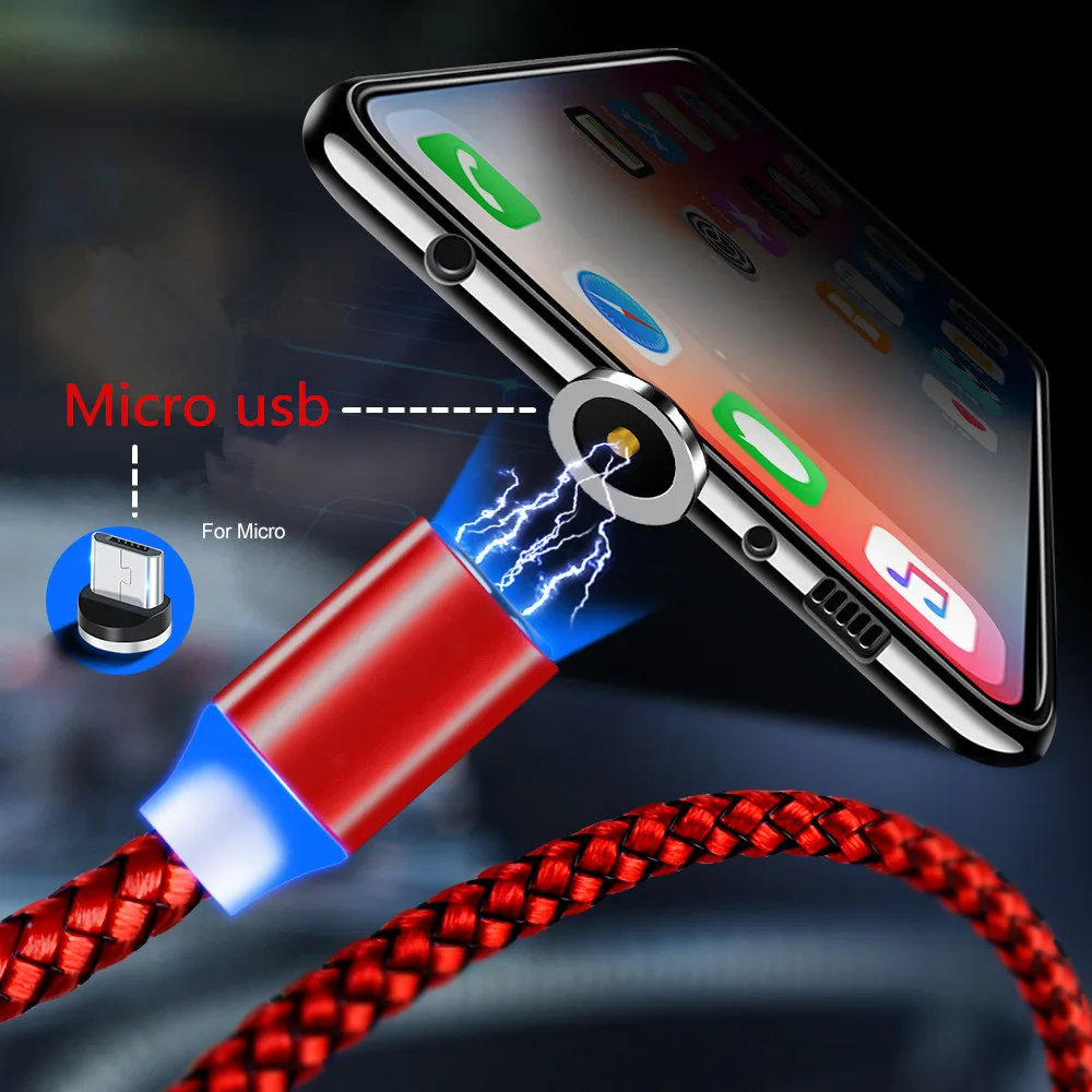 Магнитный зарядный кабель Micro USB Redmi 6 7 huawei Y5 Y6 Y7 P Smart QC 3,0 быстрое зарядное устройство адаптер для samsung M10 J7 A7 A6