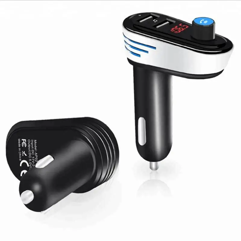 Двойной USB Автомобильное зарядное устройство Bluetooth Handsfree Монохромный экран стерео автомобильный mp3-плеер fm-передатчик сигнала