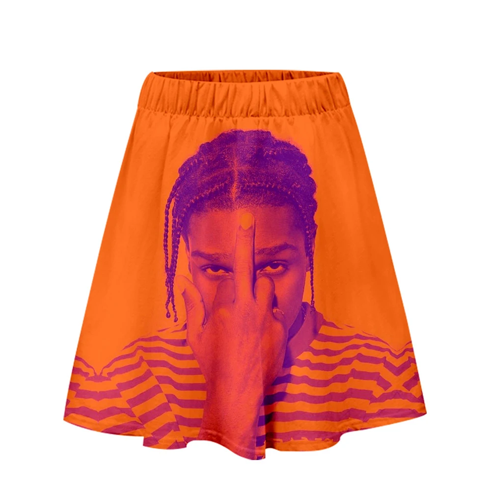 ASAP ROCKY 3D печатных юбки для женщин Мода Kpop Стиль Горячая Распродажа короткие юбки Повседневная Уличная юбка подходит для лета