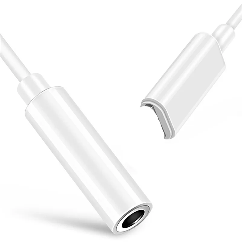 100 шт./лот для iPhone X XS Max XR 7 8 Plus аудио адаптер для lightning до 3,5 наушники Aux 3,5 Jack адаптер кабеля