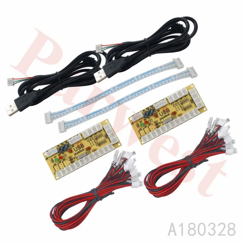 

2pcs/Lot 2pin Zero Delay USB Encoder PC Joystick Button For MAME Fight Stick Controls DIY Arcade Game Kit Parts