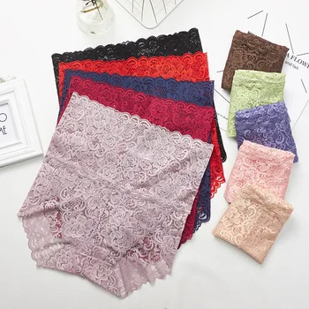 

Women Underwear Panty High Waist Lace Panties Butt Lift Up Underwear Women Underpants Sexy Briefs Floral Panties Female Lingerie