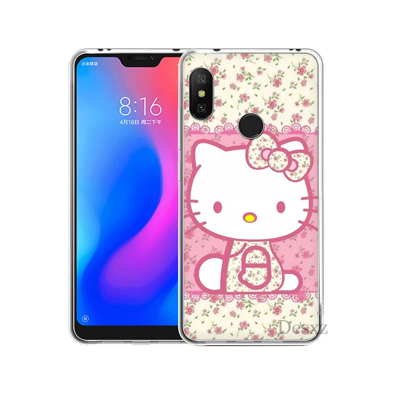 Мобильный чехол для телефона для Xiaomi mi 5 5S 6 mi x 2S 8 A1 A2 5X 6X Lite F1 9 9T MAX 3 A3 Pro CC9 CC9E крышка рисунок «Hello Kitty» милый
