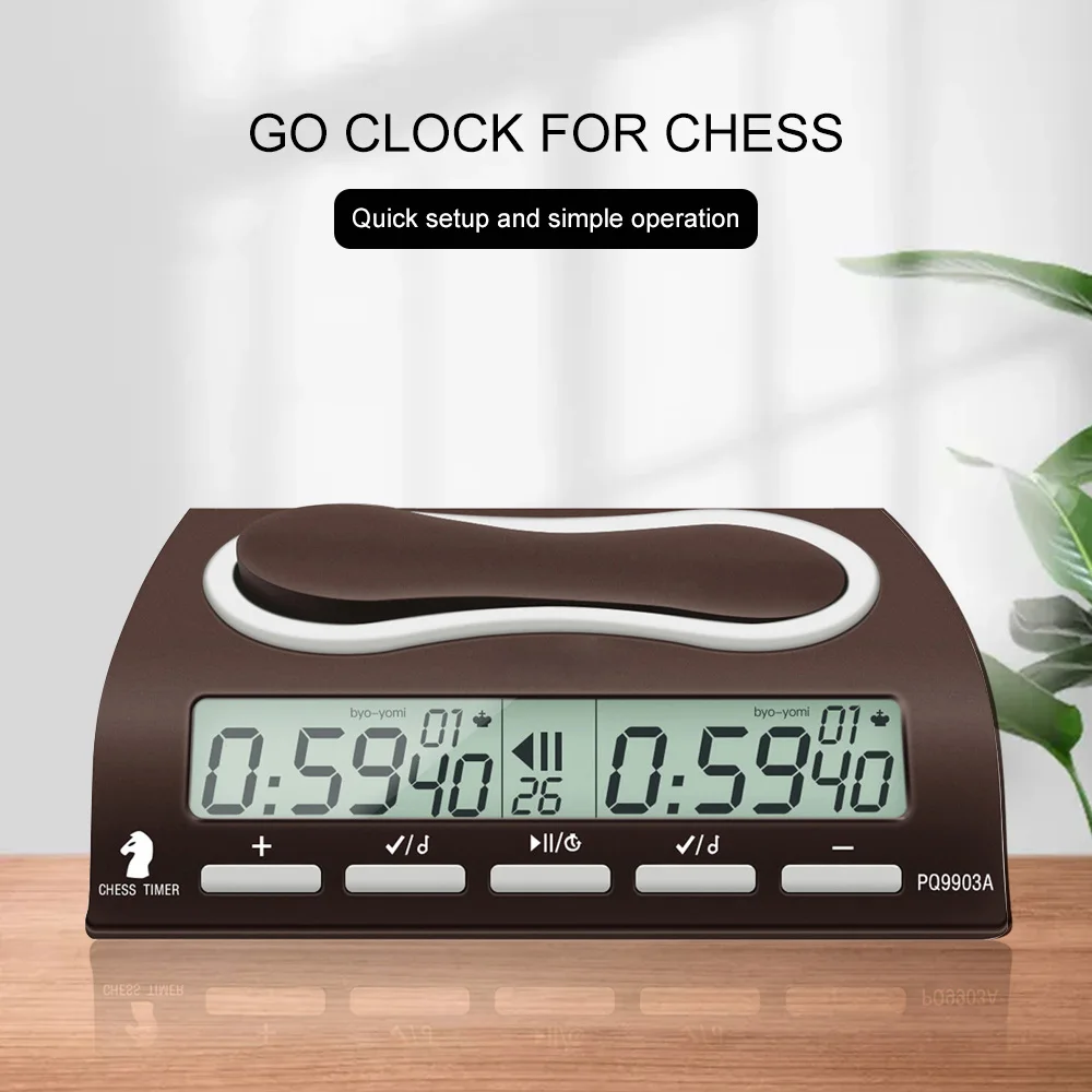 Horloge D'échecs Numérique Luqeeg - Portable, Avec Alarme Et Compte à Rebours, Pour Jeux De Société Et Compétitions - 2