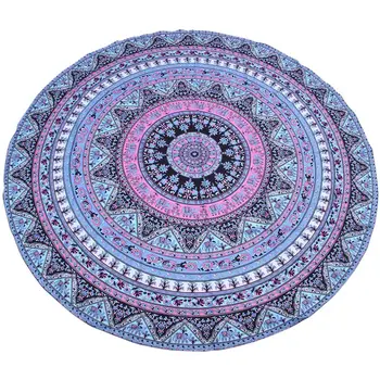 

Round Beach Towel 150cm Print Polyester Bath Sand Beach Round Towel Yoga Mat Shawl 12 #