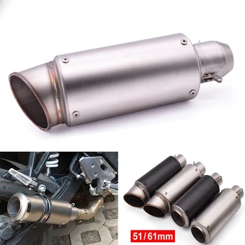 

51mm 61mm Motorcycle Pipe Exhaust With DB killer Exhaust Pipe Muffler For Kawasaki ZX10R ZX12R ZX6R ZX14R Z1000SX Z750 Z1000