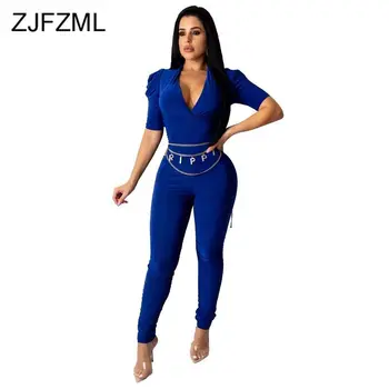 

Sexy Deep V Neck Skinny Overalls Women Short Sleeve Solid Ruched Plus Size Romprs Elegant Ladies One Piece Bandage Jumpsuits