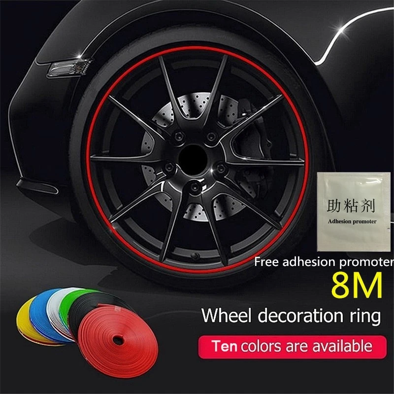 8 metre araba tekerlek jant sticker tekerlek dekorasyon oto lastik jantlar kaplama serit koruma dekorasyon car stickers aliexpress