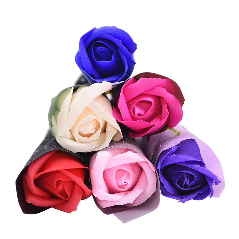10/5Pcs Soap Rose Bouquet Valentines Day Gift for Fridend Wedding Bouquet Home Decorations Holding Artificial Rose Flowers