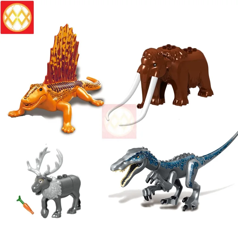 

MG1051 MG1052 Lizard Heavy Claw Dragon Jurassic World Dinosaurs King Ghidrah Giant Monster Wolf Building Blocks Kids Toys Gifts