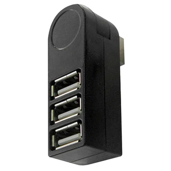 

Portable 3 Ports USB 2.0 Hub Mini 270 Rotatable Splitter Laptop PC Adapter JHP-Best