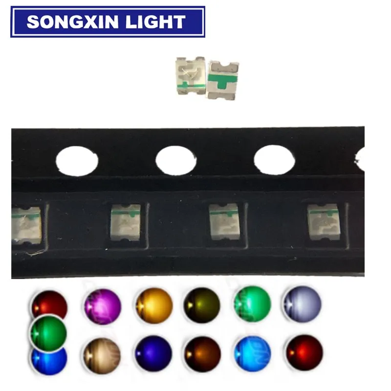 100Pcs SMD SMT 0805 Series LED Super Bright Blue Color Light HIGH QUALITY 