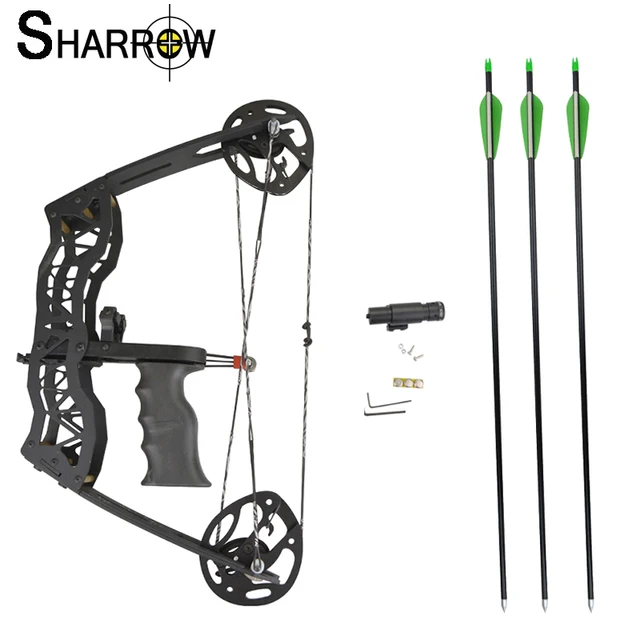 US $103.00 1set 40lbs Archery Meter Shooting Range Metal Compound Wheel Compound With Arrows 1Bow 