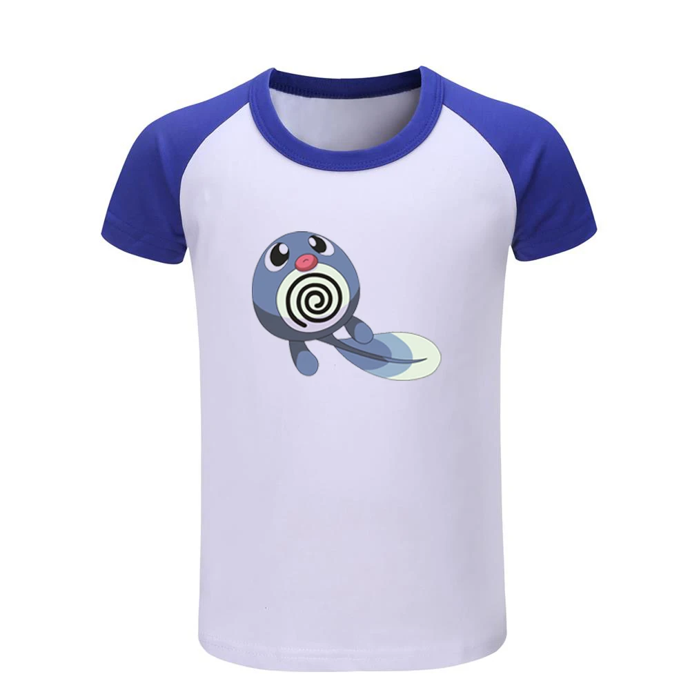 JeKCBL963D Детские футболки с рисунком Pokemon Dratini Lapras Poliwag Детские футболки с графическим принтом Рождественский подарок с короткими рукавами для мальчиков и девочек - Цвет: JeKCBL963D