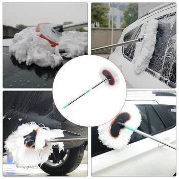 

95cm Car Wash Cleaning Brush Milk Silk Microfiber Telescoping Tool Care Dust Mop Cleaning Dirt Wash Duster Brush