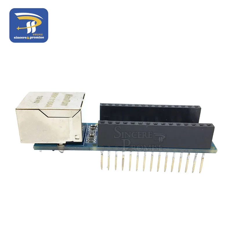 Мини ENC28J60 Ethernet щит V1.0 RJ45 веб-сервер модуль для Arduino Diy Kit совместимый Nano 3,0 CH340G