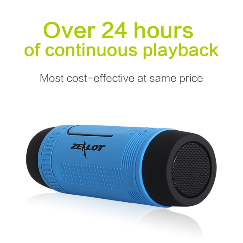 Zealot Bluetooth 4 0 динамик с светодиодный фонарик для спорта + крепление на велосипед