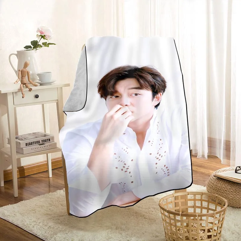 

New Arrival Gong Yoo KPOP Blankets Printing Soft Blanket Throw On Home/Sofa/Bedding Portable Adult Travel Cover Blanket 0824