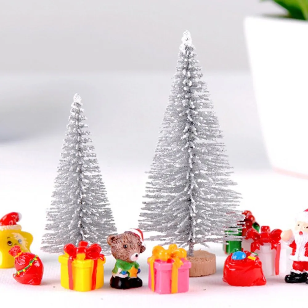 

New DIY Christmas Tree Pine Tree Mini Trees Placed In The Desktop Home Decor Resin Garden Christmas Decoration Kids Gifts