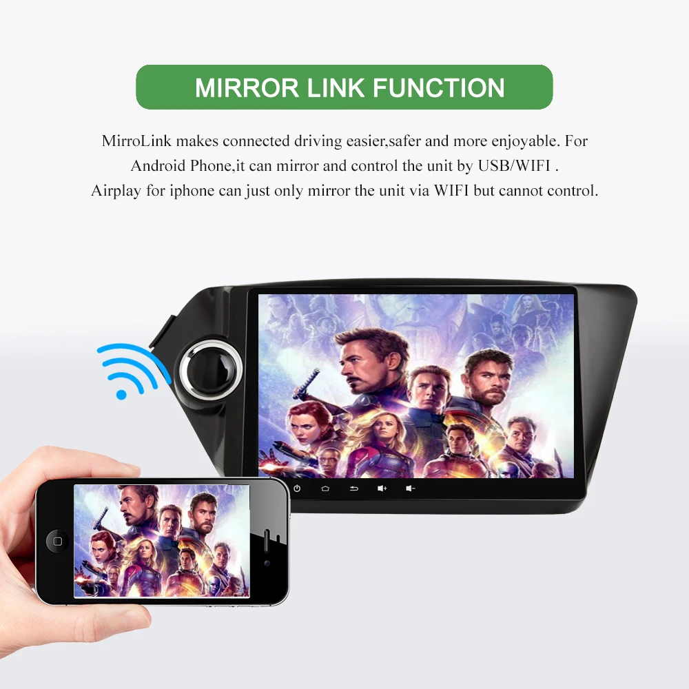 Top Bonroad Android 9.0 Car Multimedia Player stereo for K2 Rio 2010-2015 GPS Navigation Car Video Player with DSP  4G RAM ROM64G 14