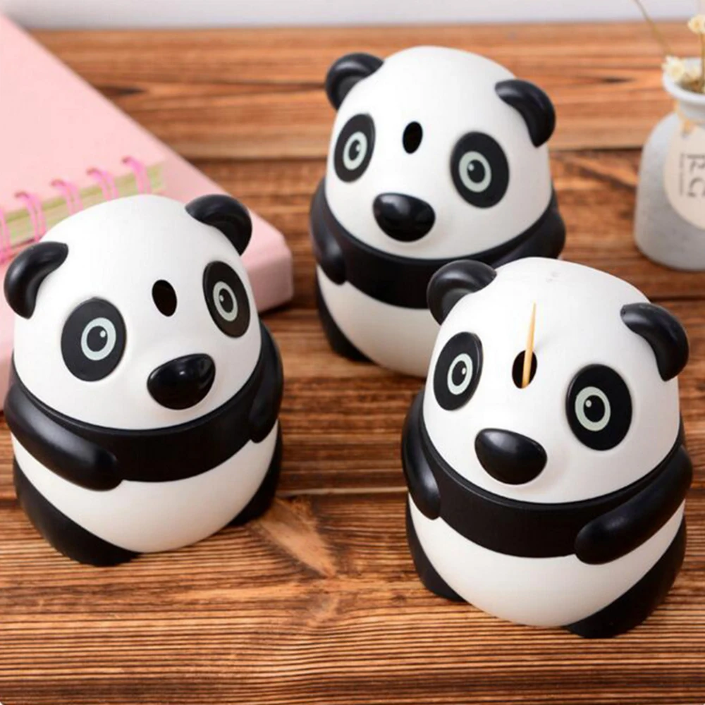 

1PC Creative Panda Toothpick Holder Cartoon Toothpick Box Hand Press Container Kitchen Accessorie