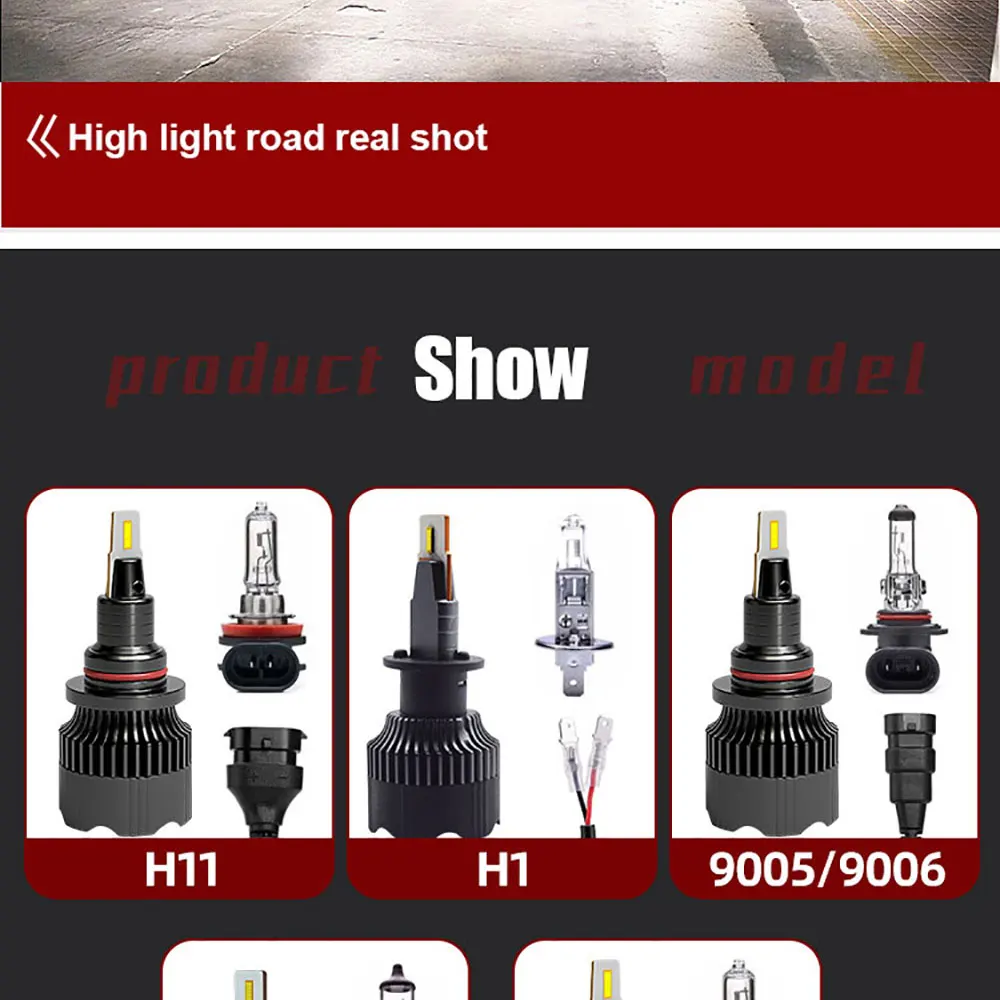 Мини 2 шт./компл. для автомобильных фар Светодиодный H1 H7 H11 9005 9006 9012 H4 55 Вт 9600LM 6000K светодиодный светильник света авто фары комплект с can-bus