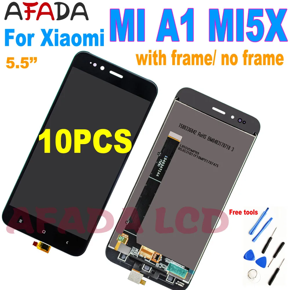 10 шт. 5 ''для Xiaomi Mi A1 MiA1 Mi5X 5X ЖК-дисплей сенсорный экран дигитайзер Рамка