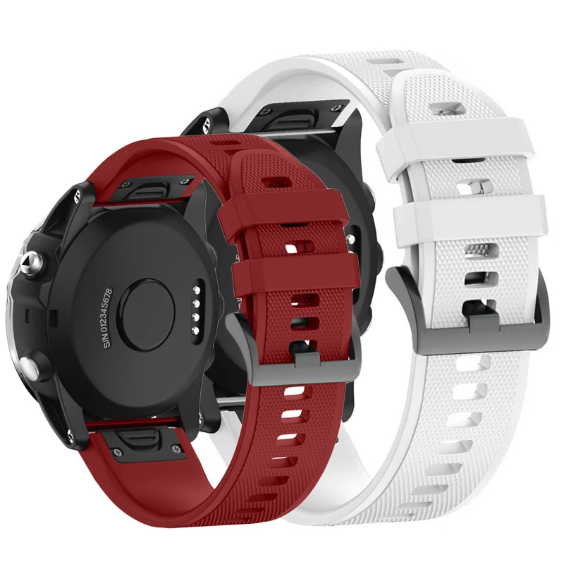 26 22 20 мм ремешок для часов Garmin Fenix 6X5X6 5 6S 5S Plus 3 HR часы Quick Release силиконовый